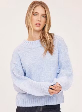 Tova Pullover Sweater - Heather Skyline