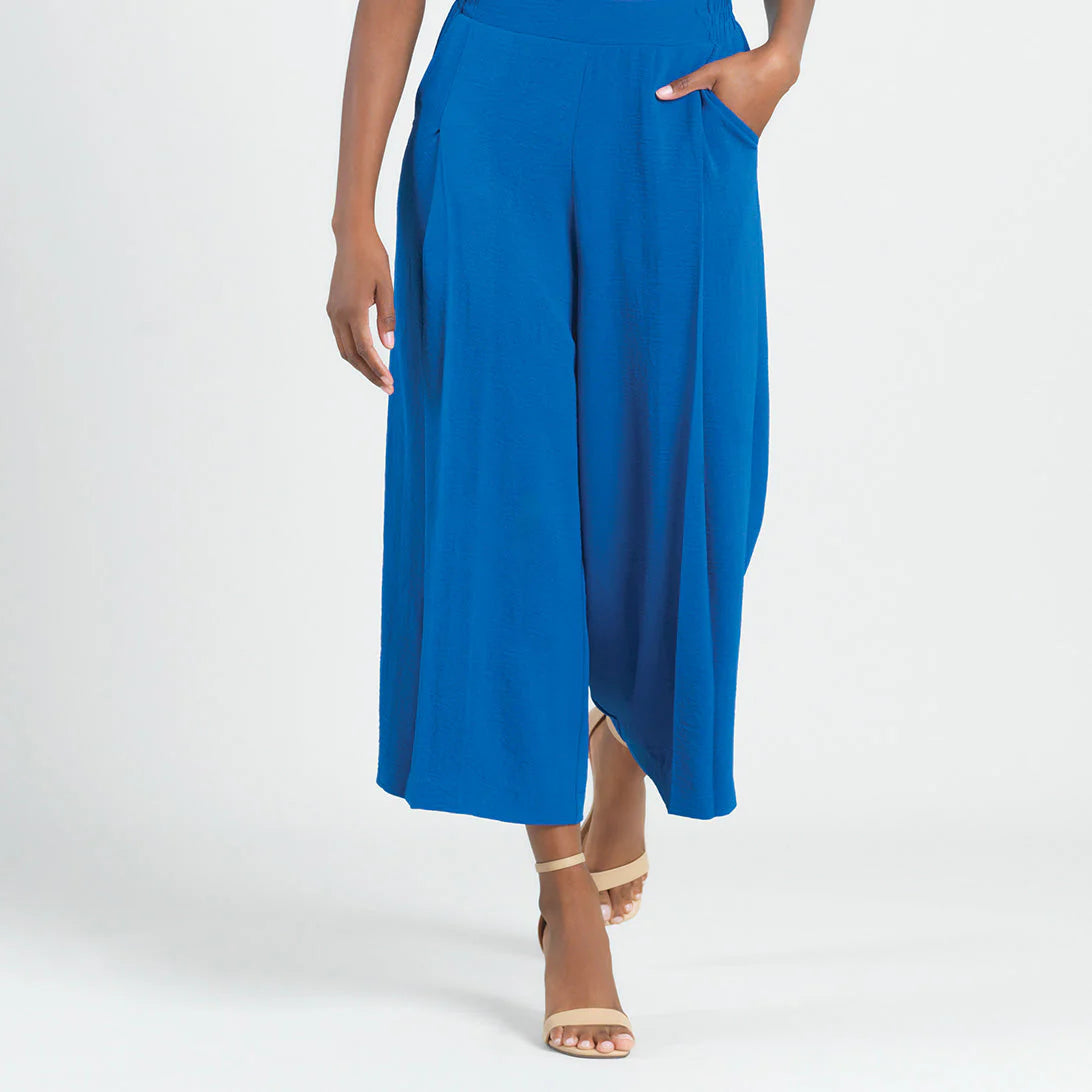 Cropped Palazzo Pants - Cobalt