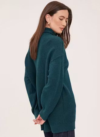 Astrid Long Turtleneck Sweater - Heather Spruce