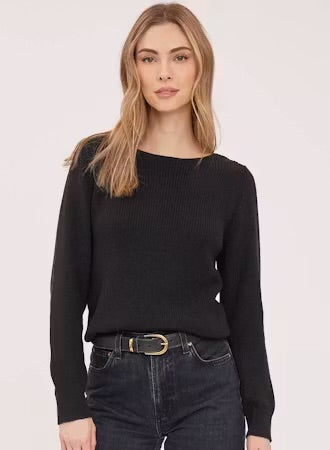 Ramona V-Back Sweater - Black