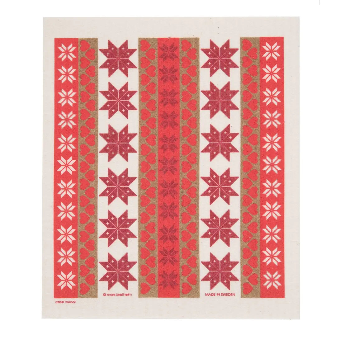 Swedish Dishcloth - Holiday Border