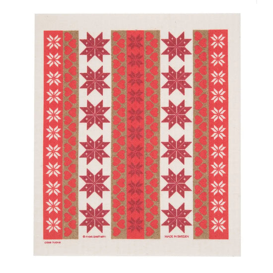 Swedish Dishcloth - Holiday Border