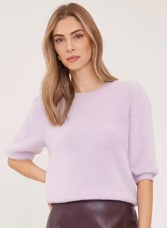 Yvonne Short Sleeved Sweater - Amethyst