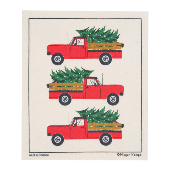 Swedish Dishcloth - Trees & Trucks