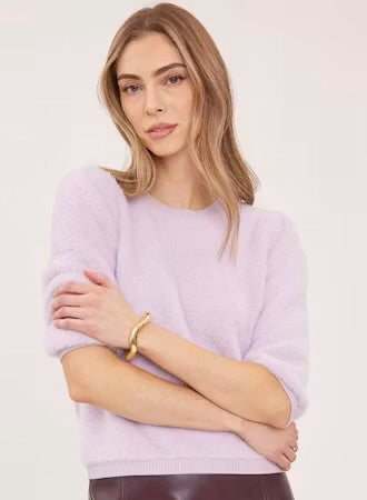 Yvonne Short Sleeved Sweater - Amethyst