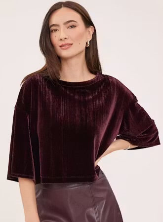 Marnie Velvet Top - Port