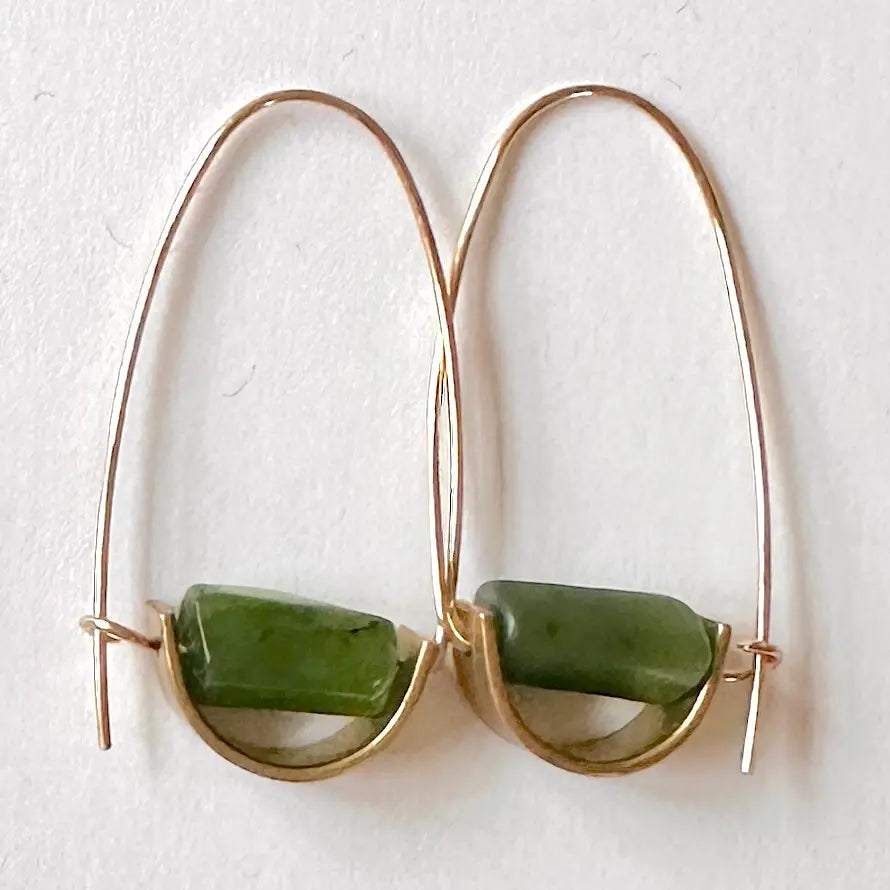 Belen Earrings - Canadian Jade