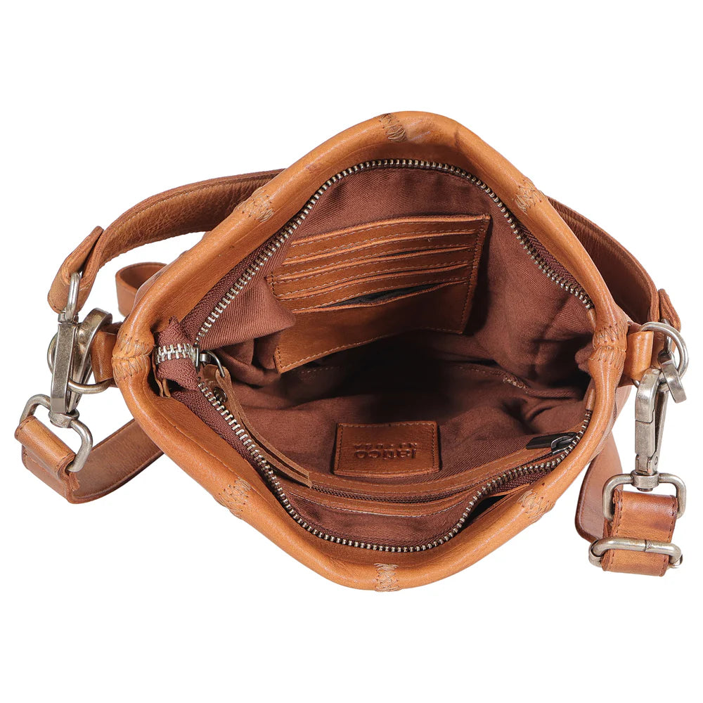 Ivy Diamond Tote Handbag - Cognac
