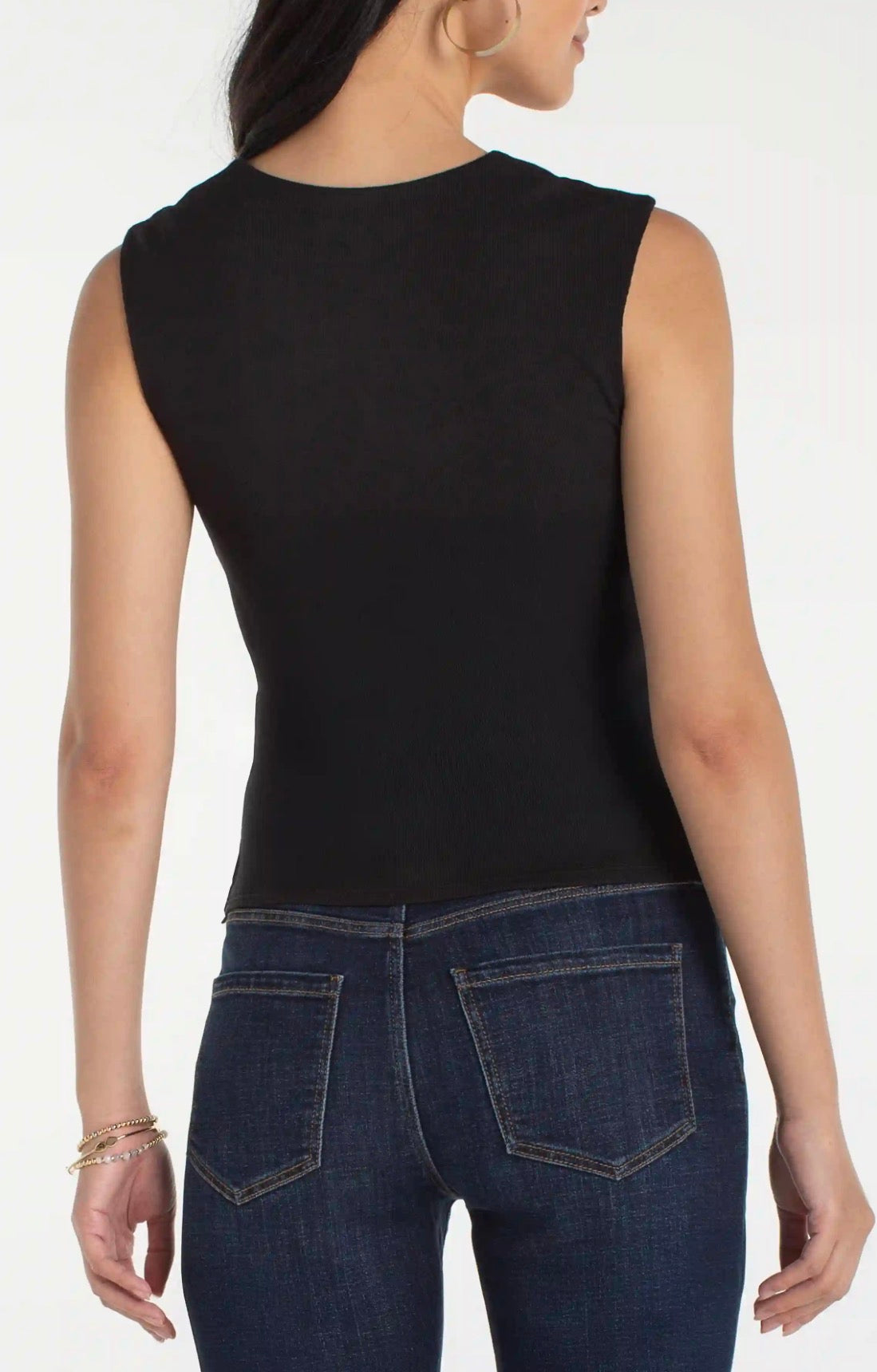 Built-In Bra Tank Top - Black
