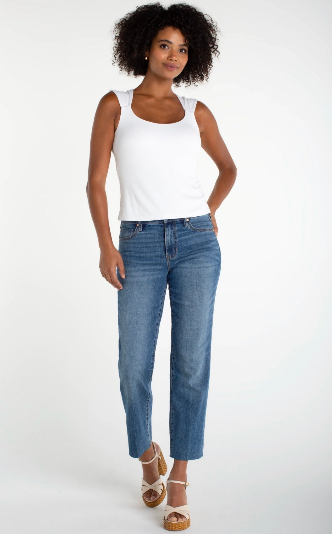 Built-In Bra Tank Top - Cream