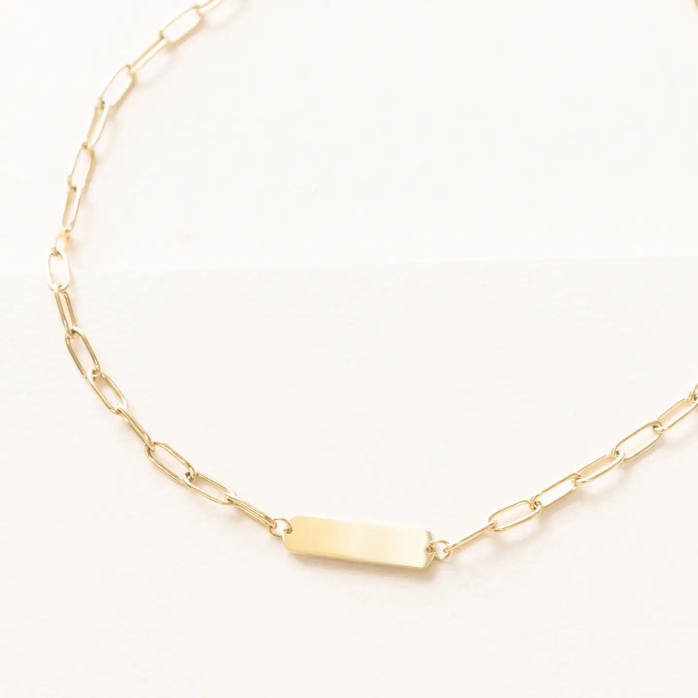 Plate Oval Chain Necklace