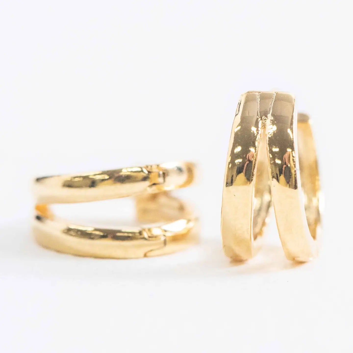 Split Huggie Hoop Earrings