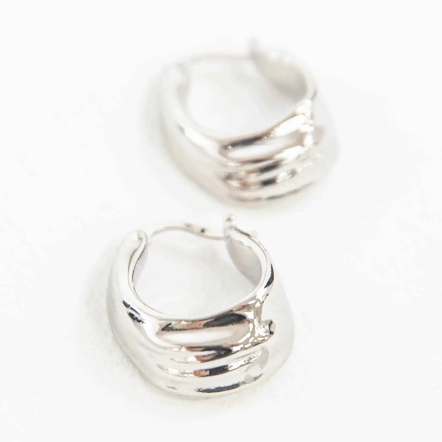Ruched Hoop Earrings
