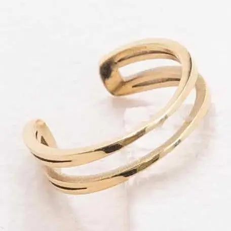 Double the Gold Ear Cuff Earring