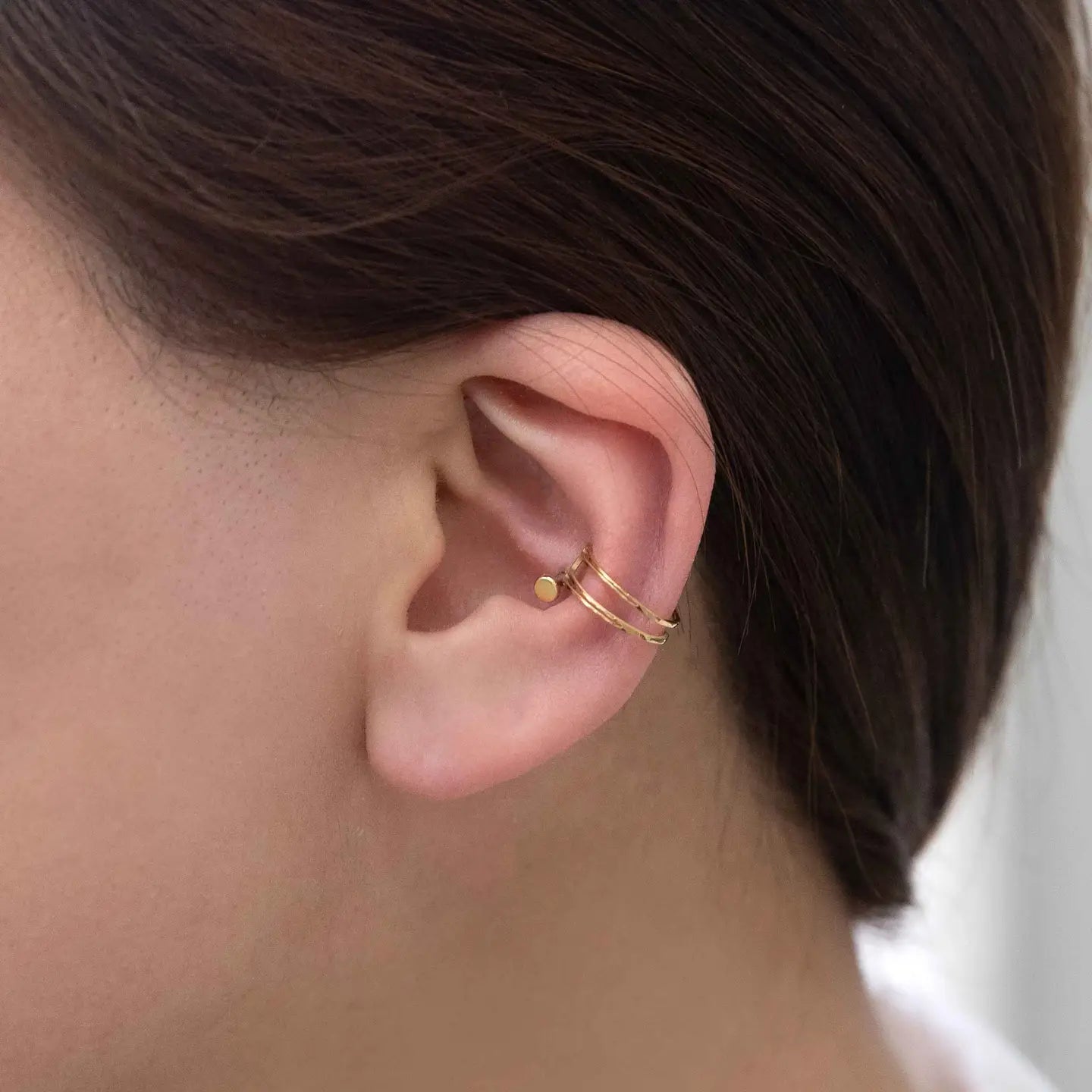 Double the Gold Ear Cuff Earring