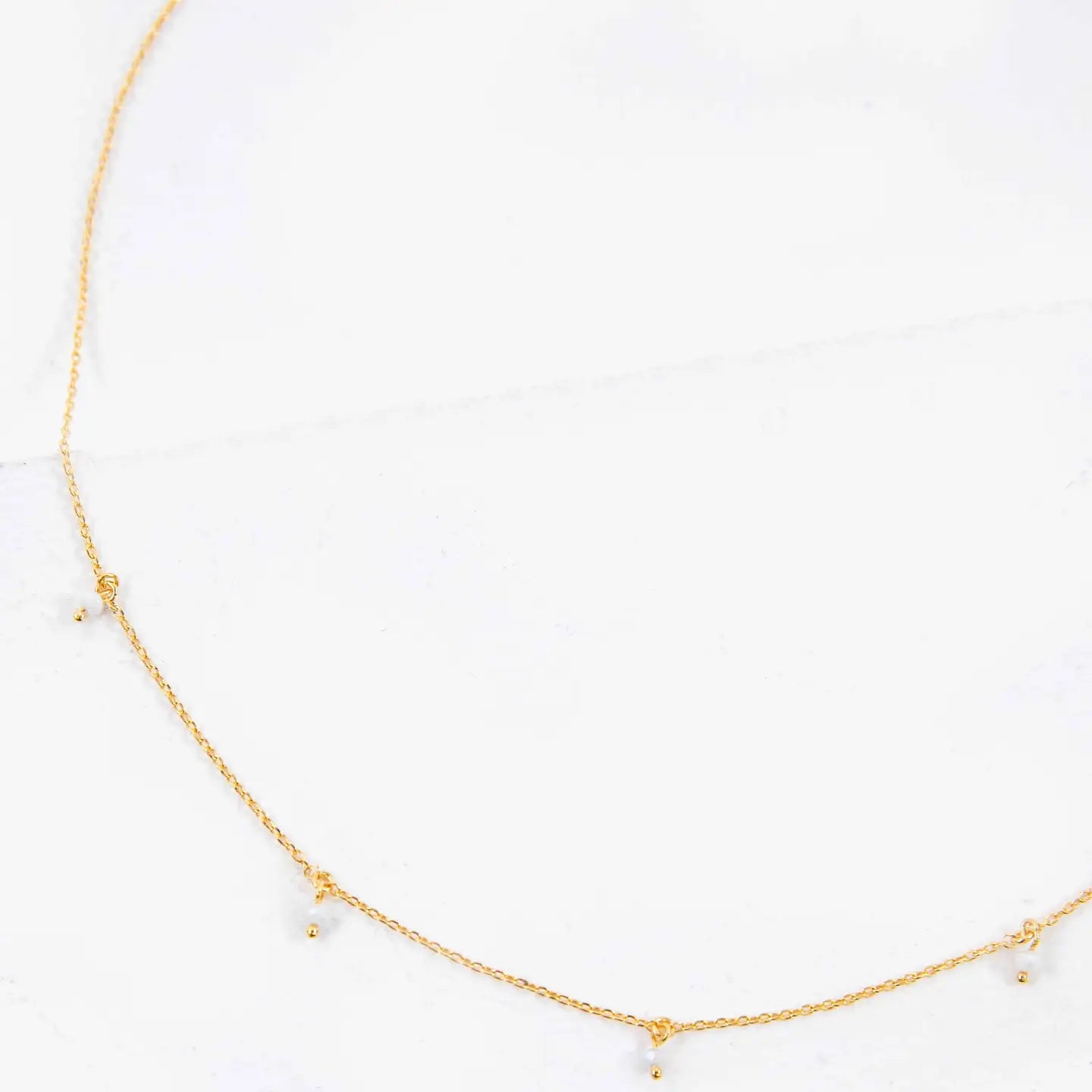 Brad Charm Necklace - White