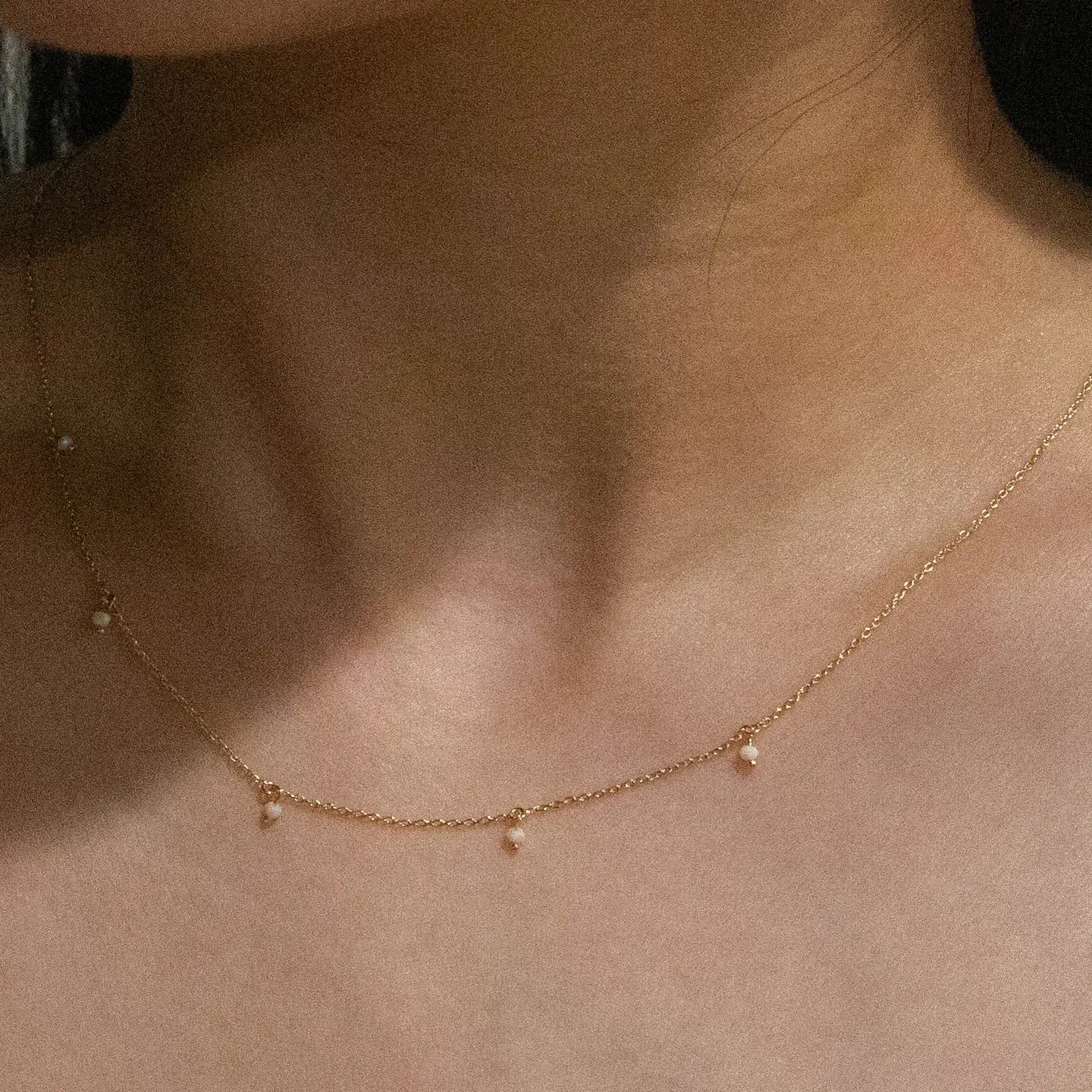 Brad Charm Necklace - White
