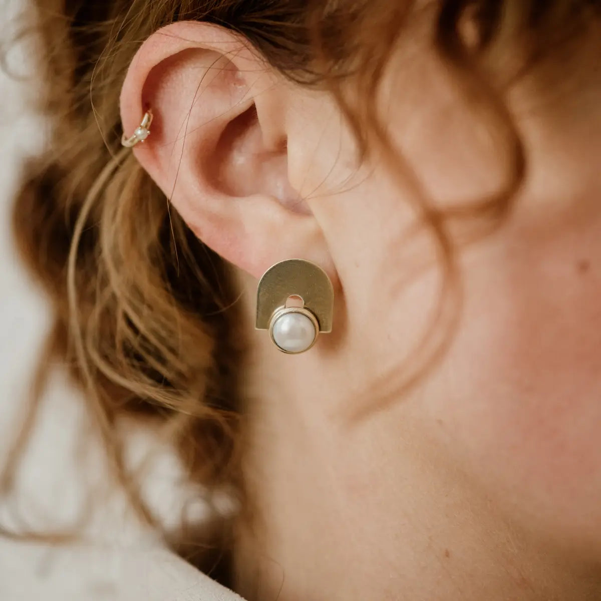 Pearl Ball Stud Earrings