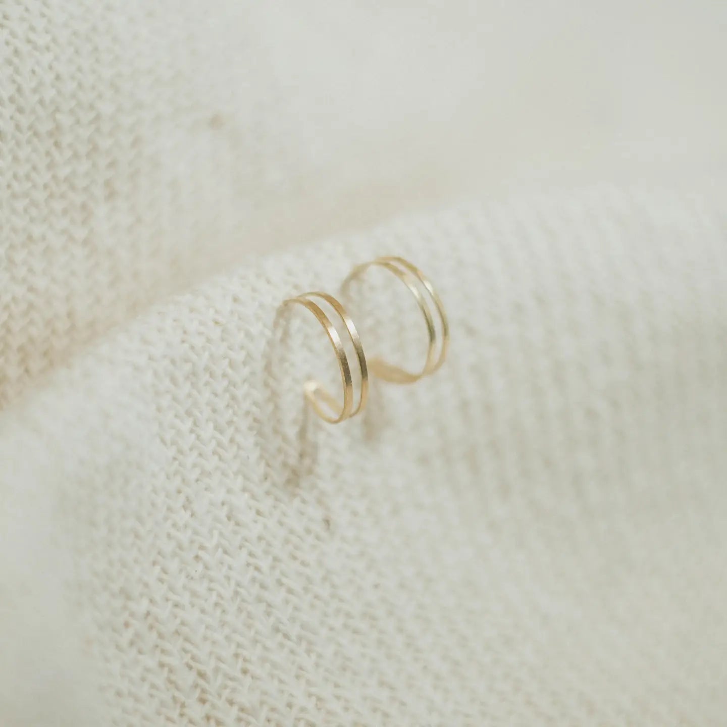 Cigar Split Hoop Earrings