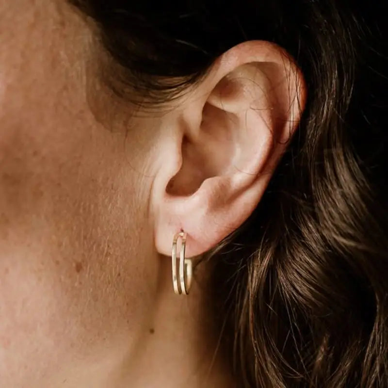 Cigar Split Hoop Earrings