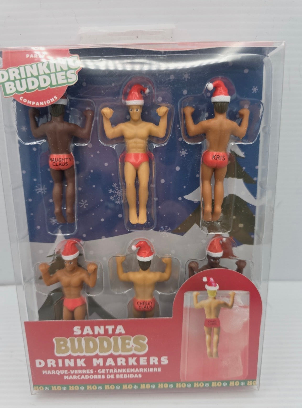 Santa Buddies Drink Charms