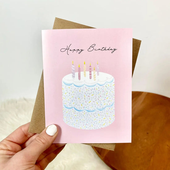 Elegant Cake Birthday Greeting Card