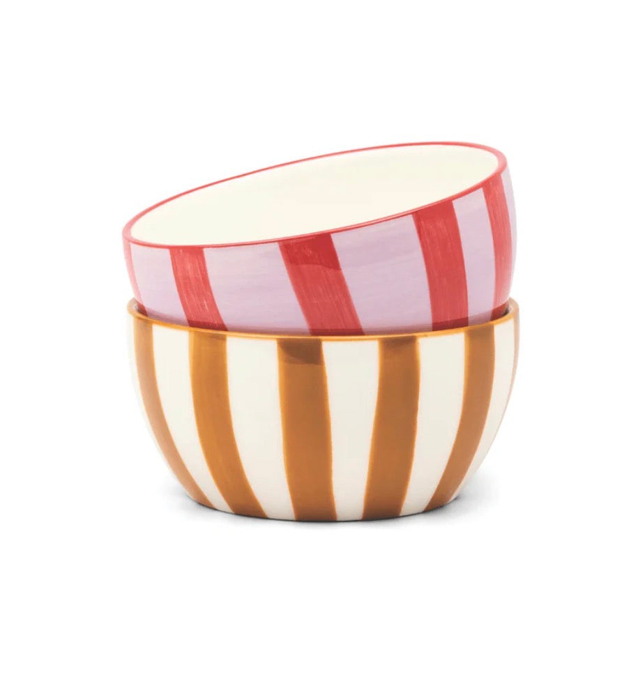 Bella Dipping Bowls - Set of 2 - Pink/Gold