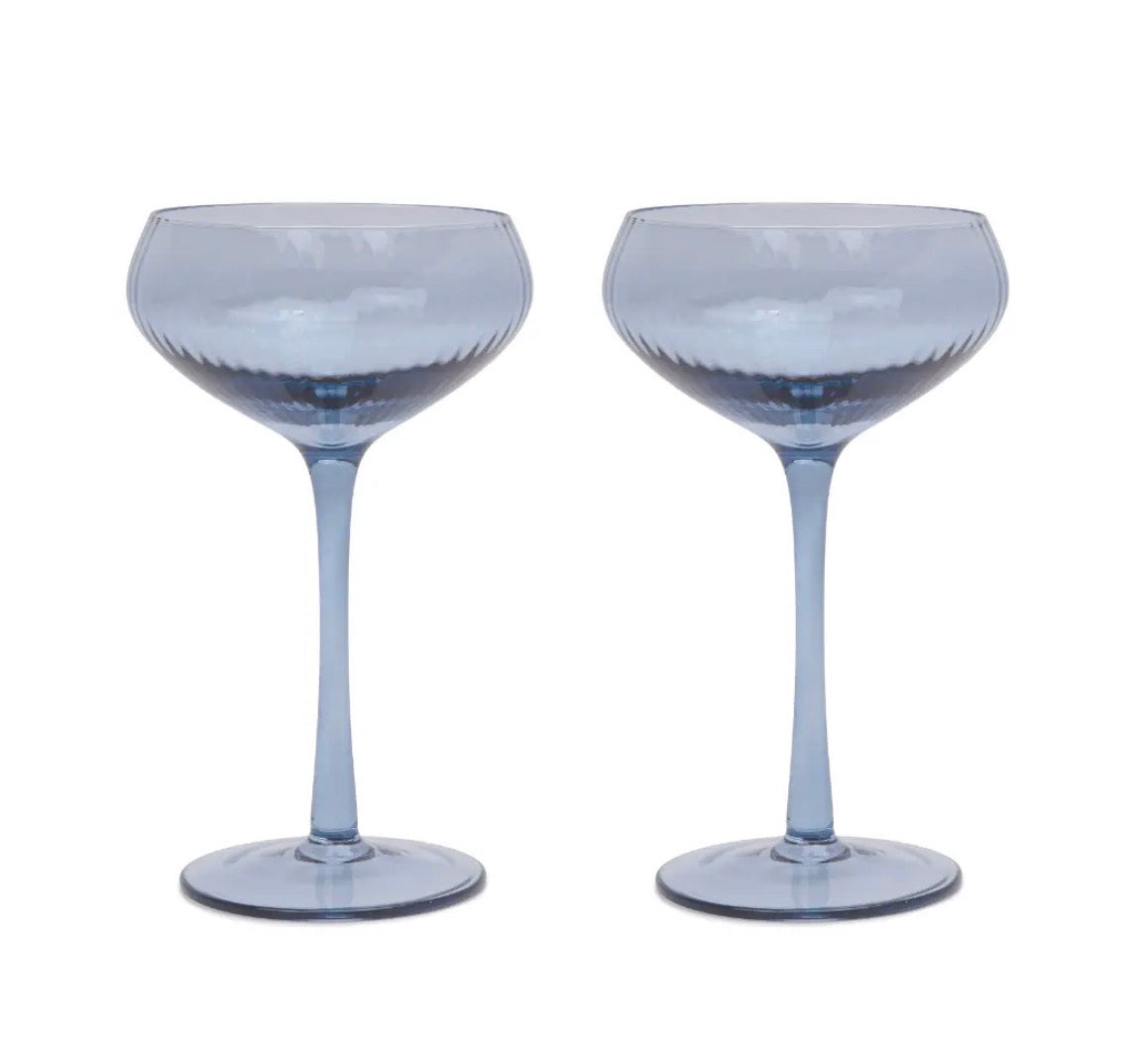Lou Coupe Glass - Blue