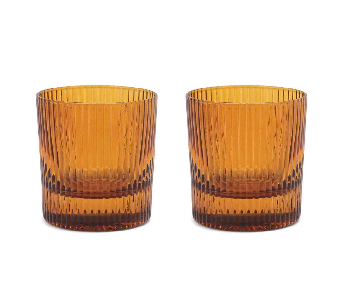 Scout Lowball Glass - Amber