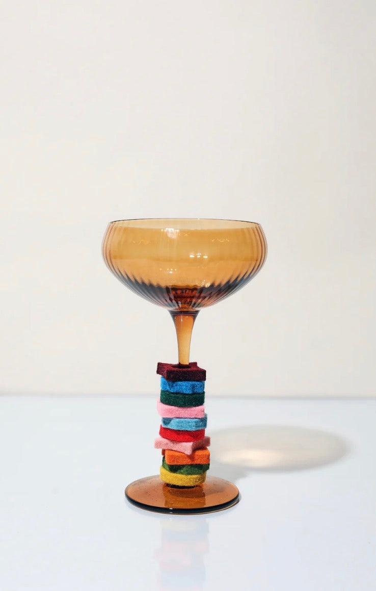Lou Coupe Glass - Amber