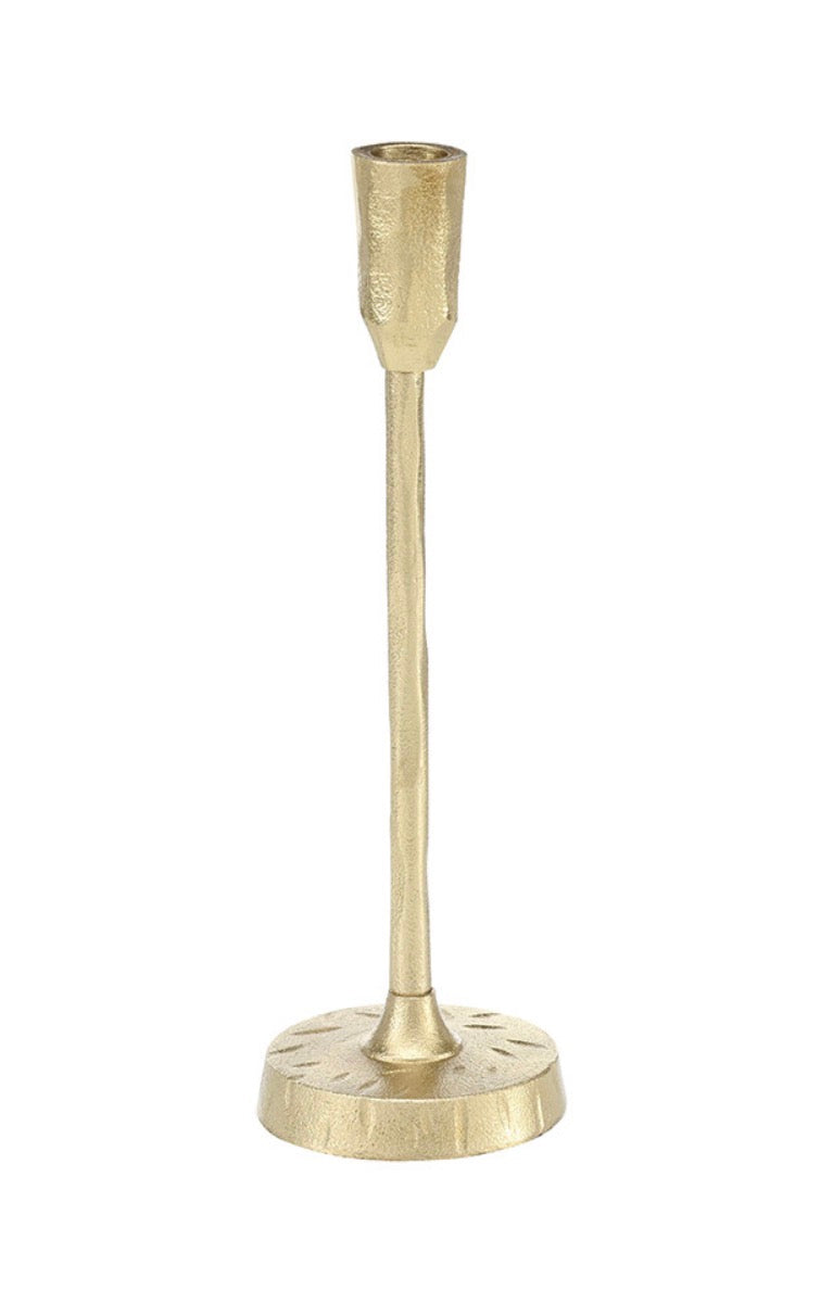 Gold Taper Candle Holder - 13 inch