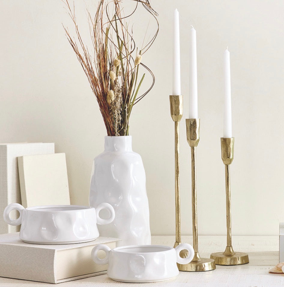 Gold Taper Candle Holder - 13 inch