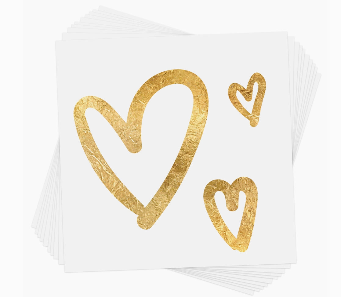 Classic Hearts Temporary Tattoos