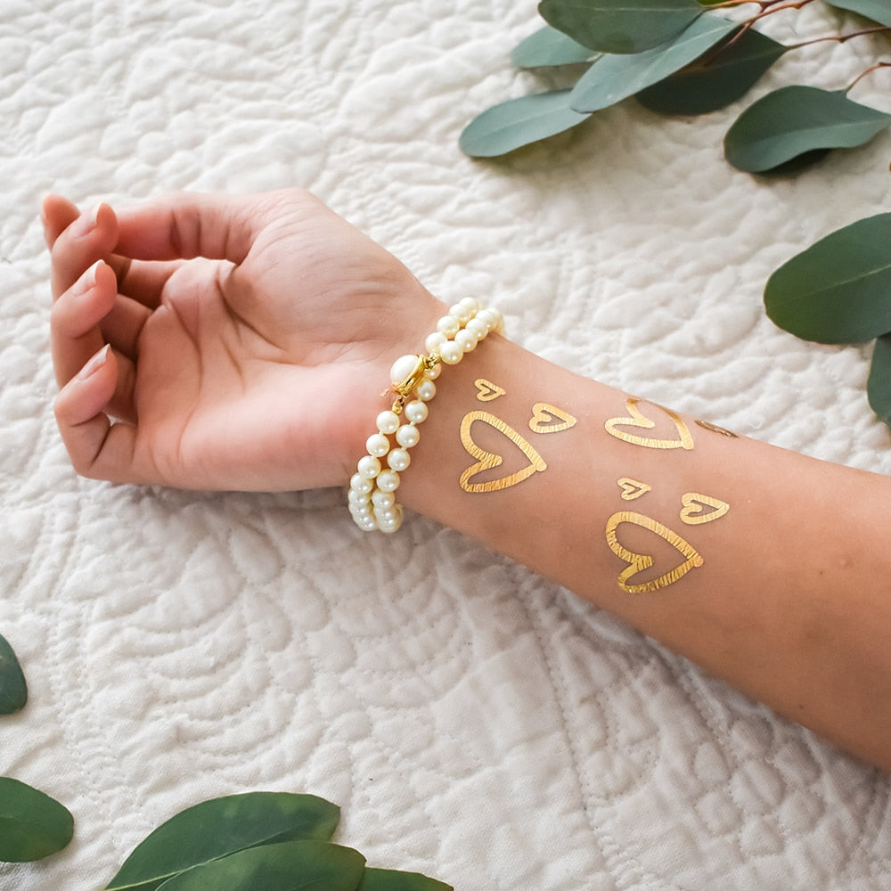 Classic Hearts Temporary Tattoos