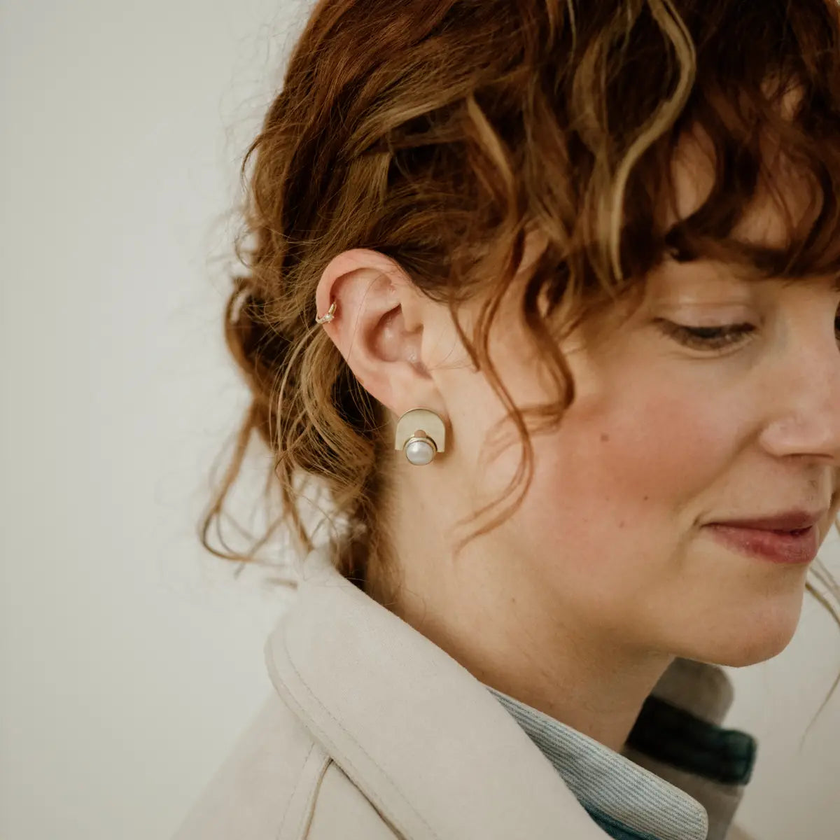 Pearl Ball Stud Earrings