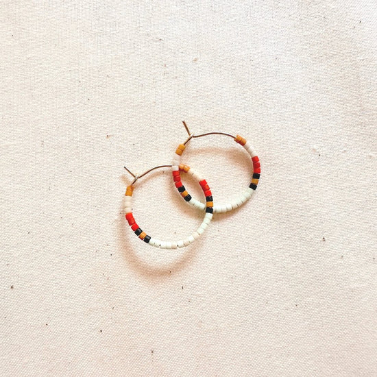 Mini Tondo Hoop Earrings - Poolside