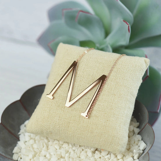 Large Initial Necklace - Gold M