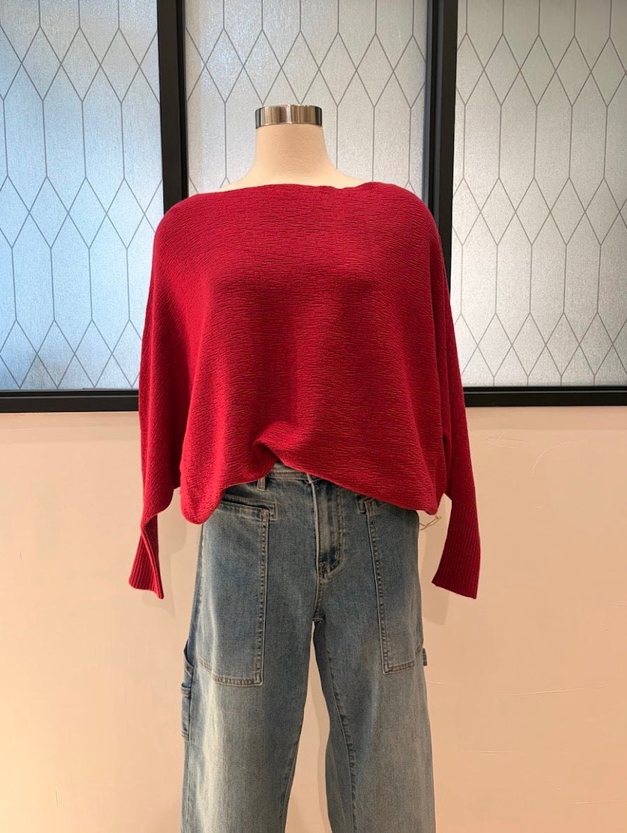 Jena Ryu Dolman Sleeve Sweater with Cuff - Bayberry