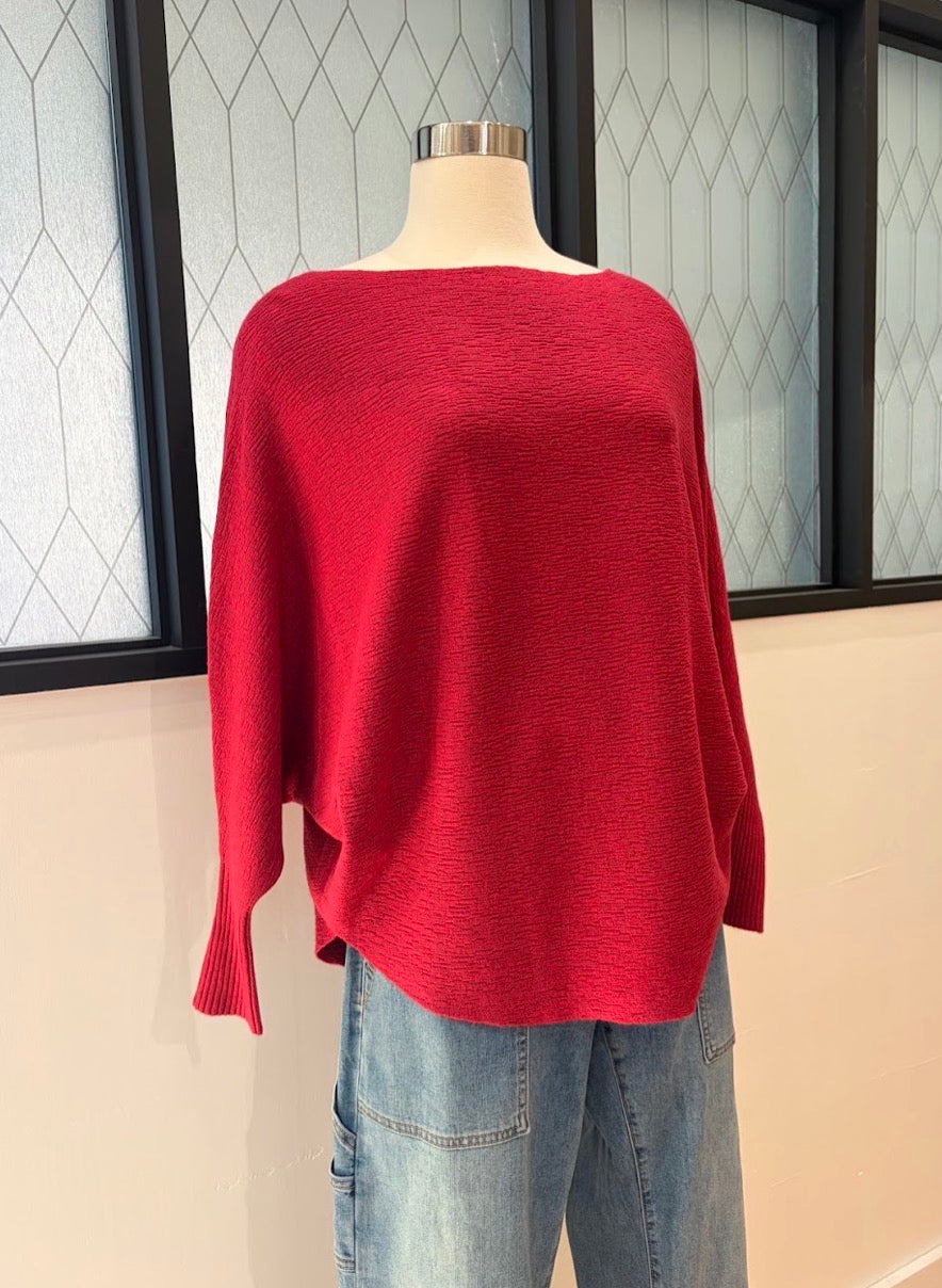 Jena Ryu Dolman Sleeve Sweater with Cuff - Bayberry