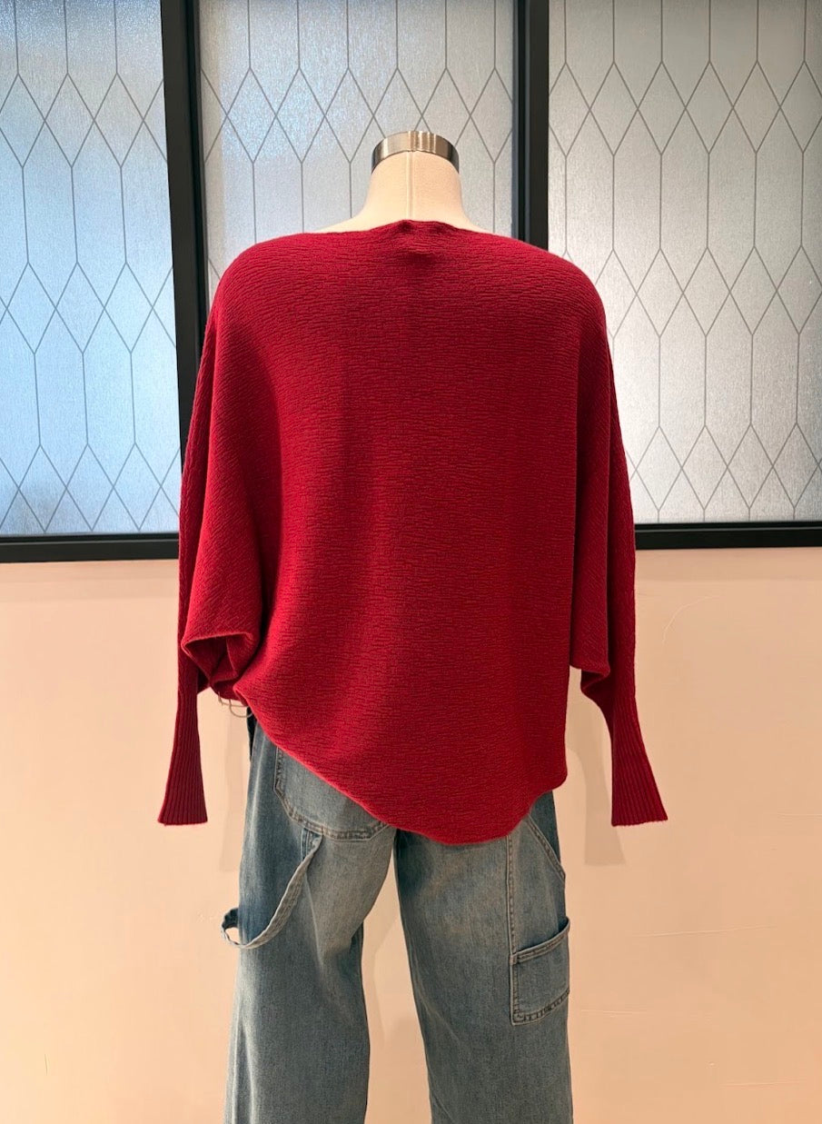 Jena Ryu Dolman Sleeve Sweater with Cuff - Bayberry