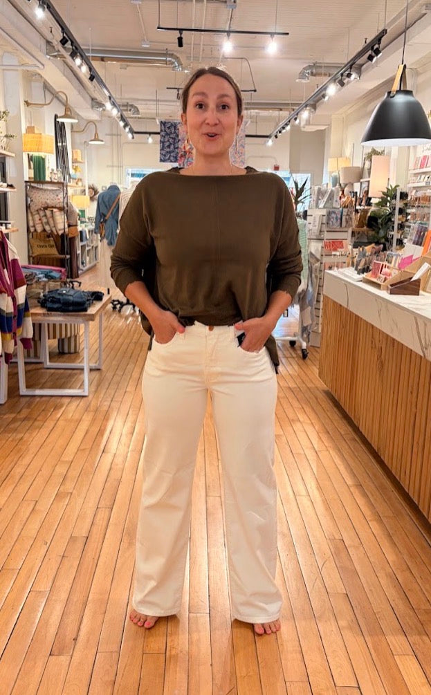 Kennedy Comfort Waist Straight Leg Jeans - Porcelain