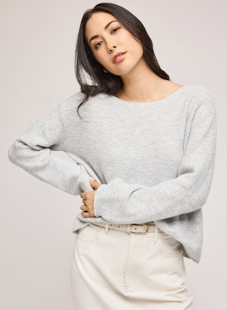 Mateo Slouchy Pullover Sweater - Heather Grey