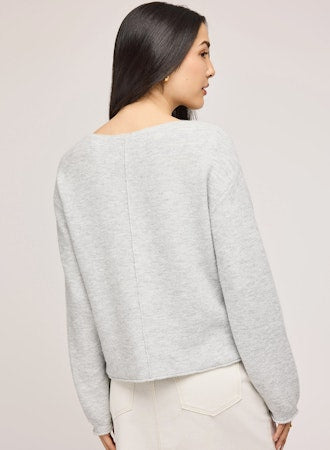 Mateo Slouchy Pullover Sweater - Heather Grey