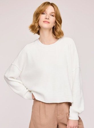 Echo Pullover Sweater - White