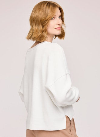 Echo Pullover Sweater - White