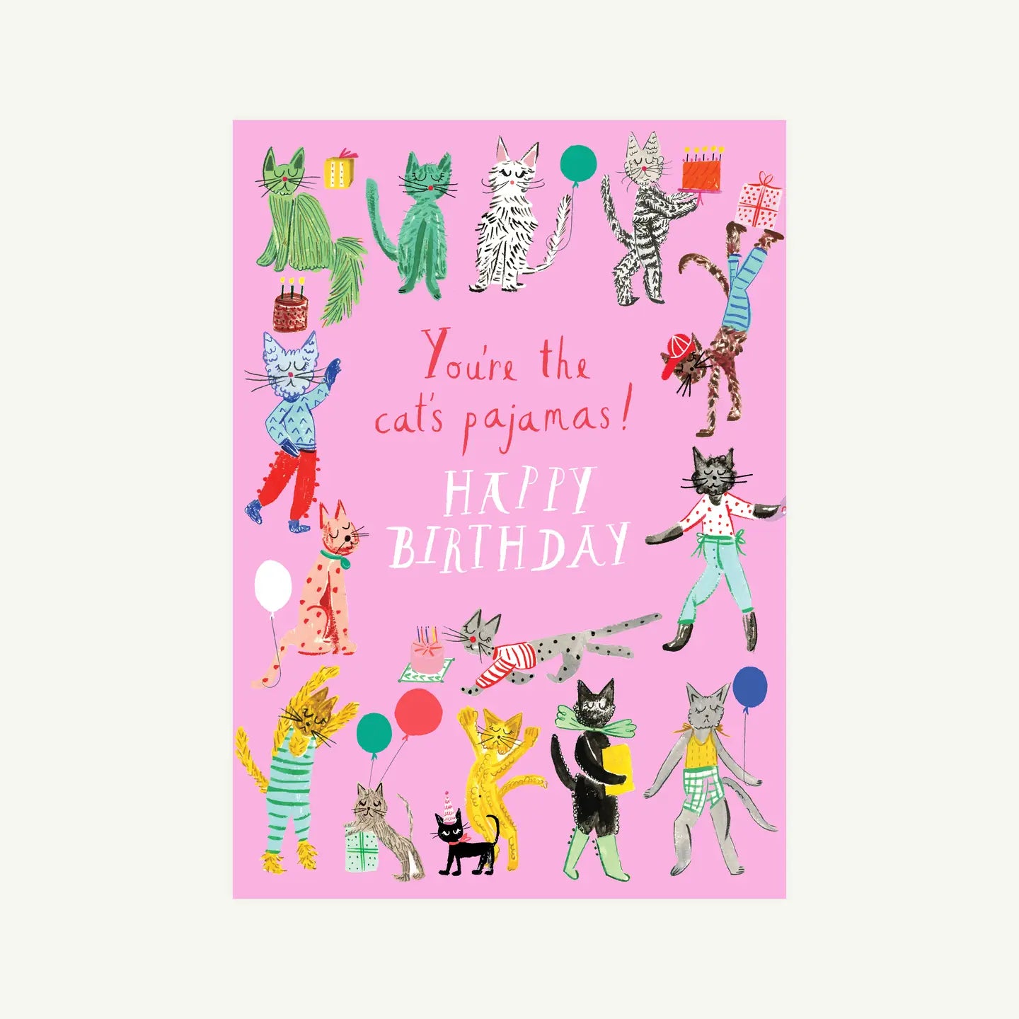 Cat’s Pajamas Birthday Greeting Card
