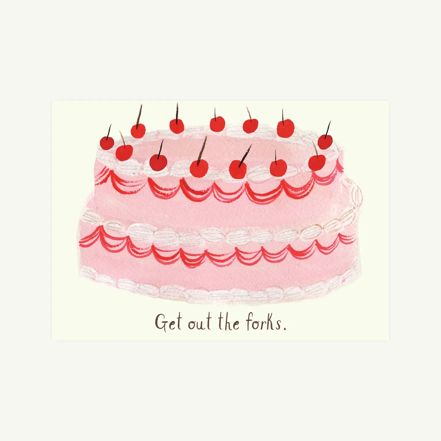 Forks Out Birthday Greeting Card