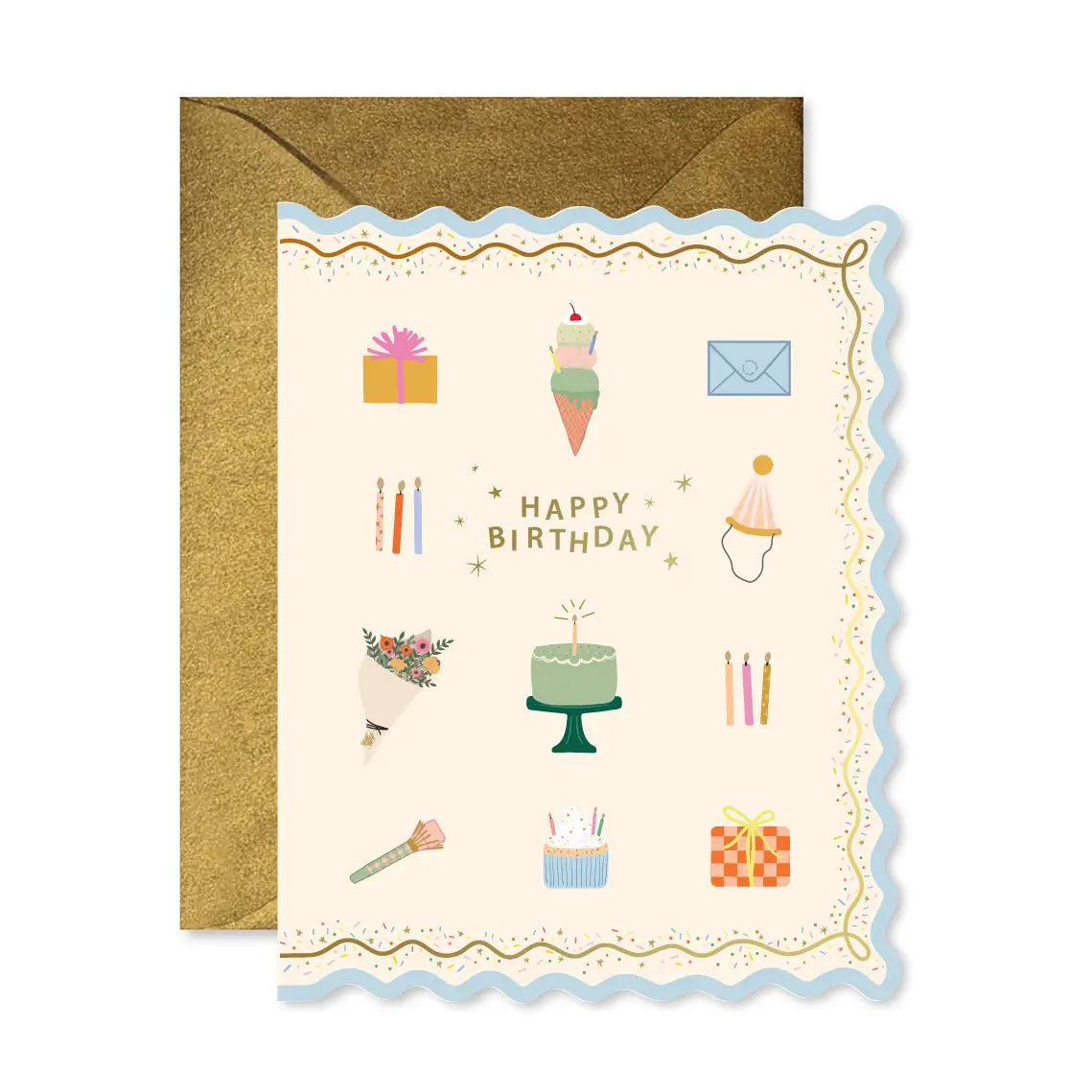 Birthday Icons Greeting Card