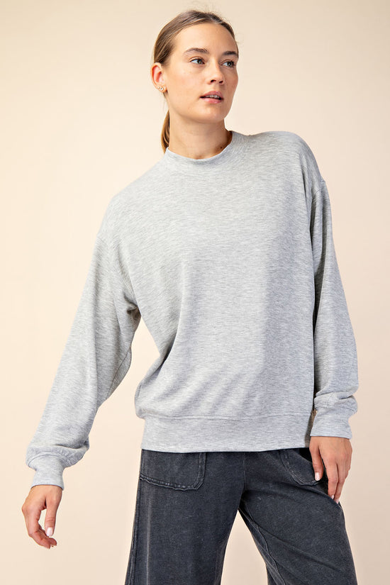 Crew Neck Sweatshirt - Heather Grey