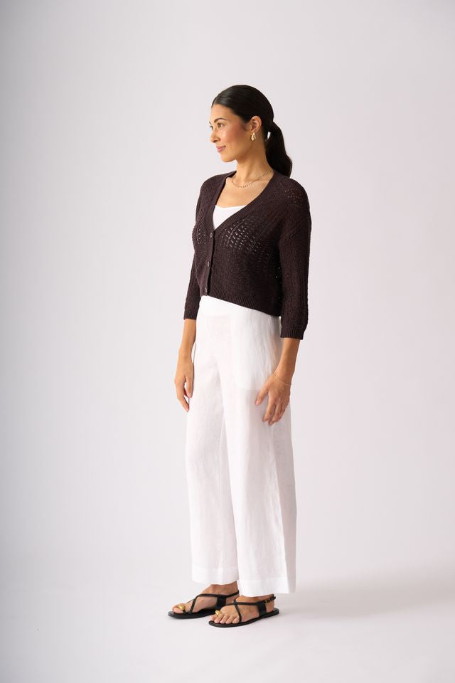 Hooked on You Cardigan - Sable